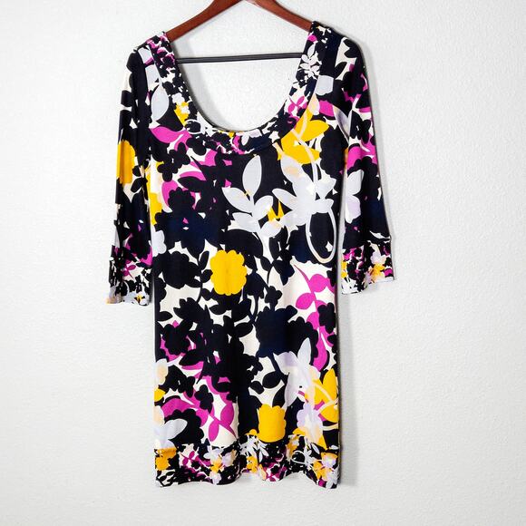 Diane Von Furstenberg Silk Shift Dress Women’s Size 6 Designer Capsule Art Print - Picture 2 of 8